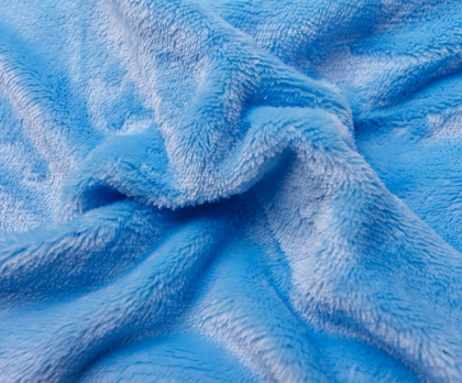 Dětské prostěradlo mikroflanel / mikroplyš SLEEP WELL® modré 60x120 cm