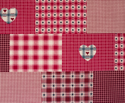 Flanelové prostěradlo - PLACHTA červený patchwork 145x250 cm