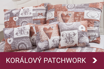 Povlečení mikrovlákno KORÁLOVÝ PATCHWORK